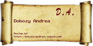 Dobozy Andrea névjegykártya